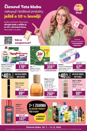 akční leták Teta drogerie 30.7.2026-11.8.2026