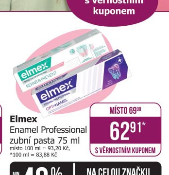 Elmex Enamel Professional zubní pasta 75 ml
