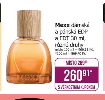 Mexx dámská a pánská EDP a EDT 30 ml
