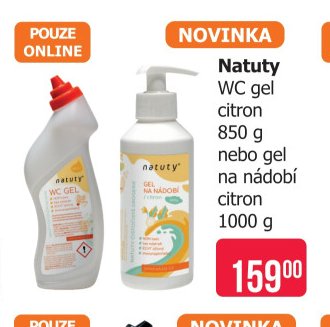 Natuty WC gel citron 850 g nebo gel na nádobí citron 1000 g