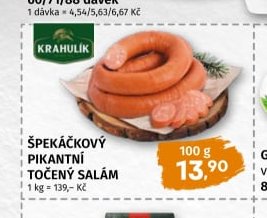 Špekáčky pikantní/Točený salám
