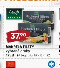 MAKRELA FILETY vybrané druhy