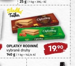 OPLATKY RODINNÉ vybrané druhy