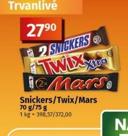 Snickers/Twix/Mars