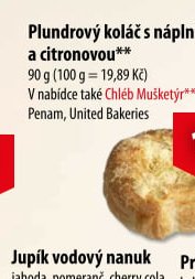 Plundrový koláč s náplní tvarohovou a citronovou