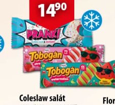 Prank mražený krém s malinovým sorbetem, Tobogán
