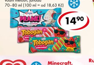 Prank mražený krém s malinovým sorbetem, Tobogán s příchutí