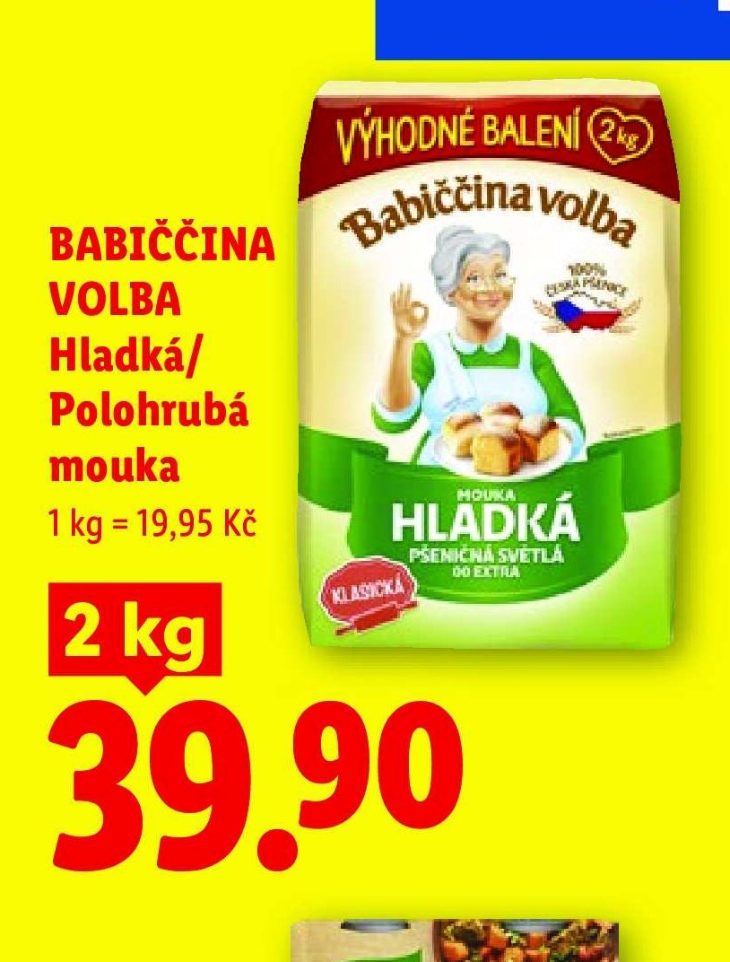 Babiččina volba hladká/polohrubá mouka 2 kg