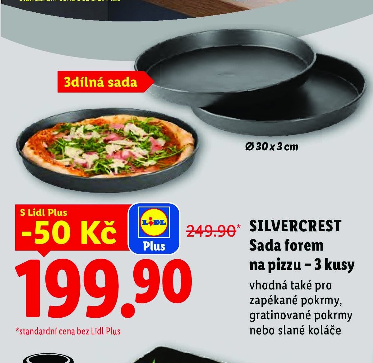 SILVERCREST Sada forem na pizzu – 3 kusy
