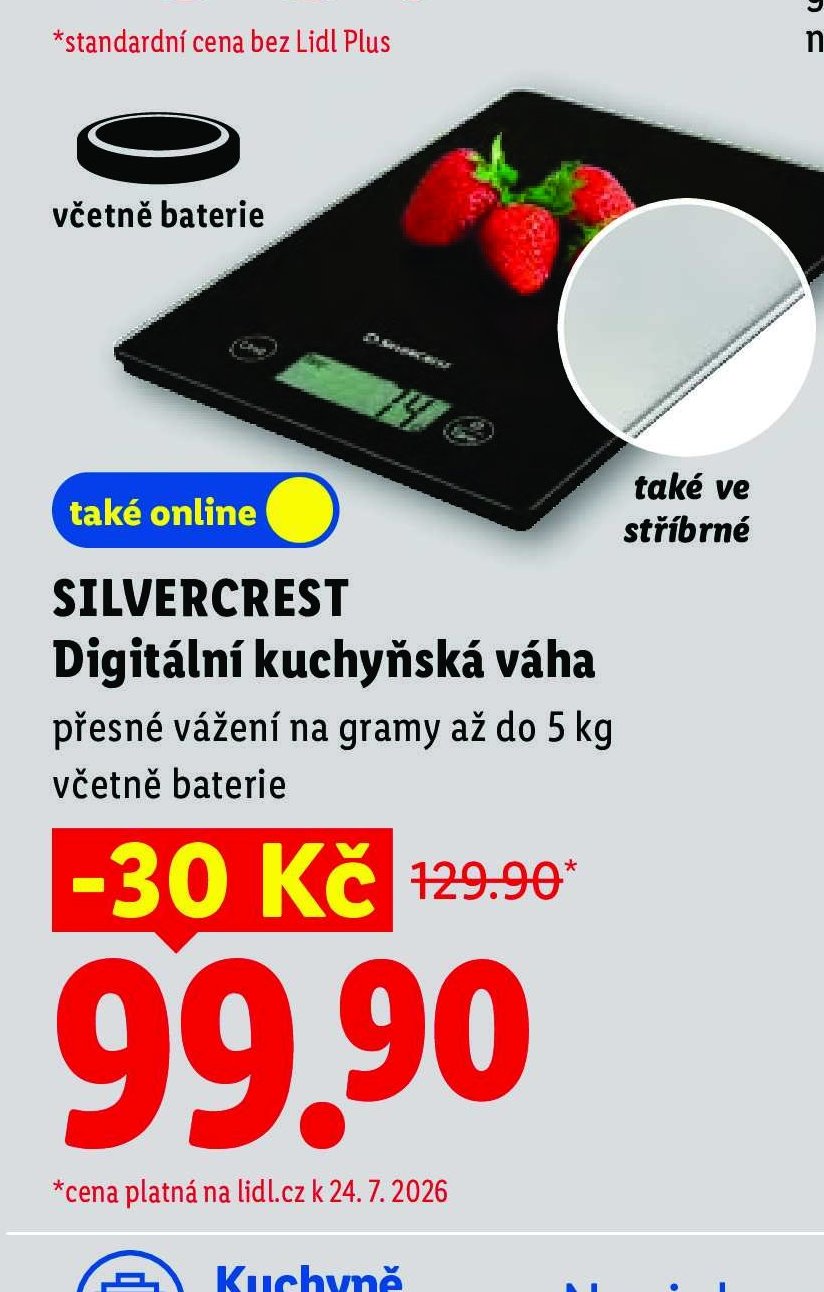 SILVERCREST Digitální kuchyňská váha