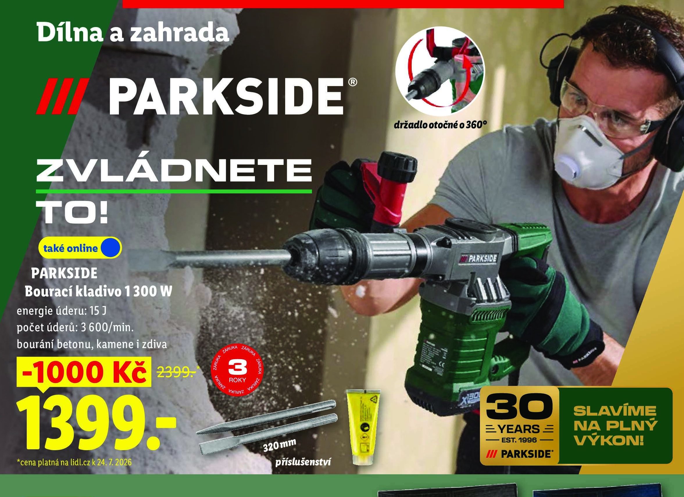 PARKSIDE Bourací kladivo 1300 W