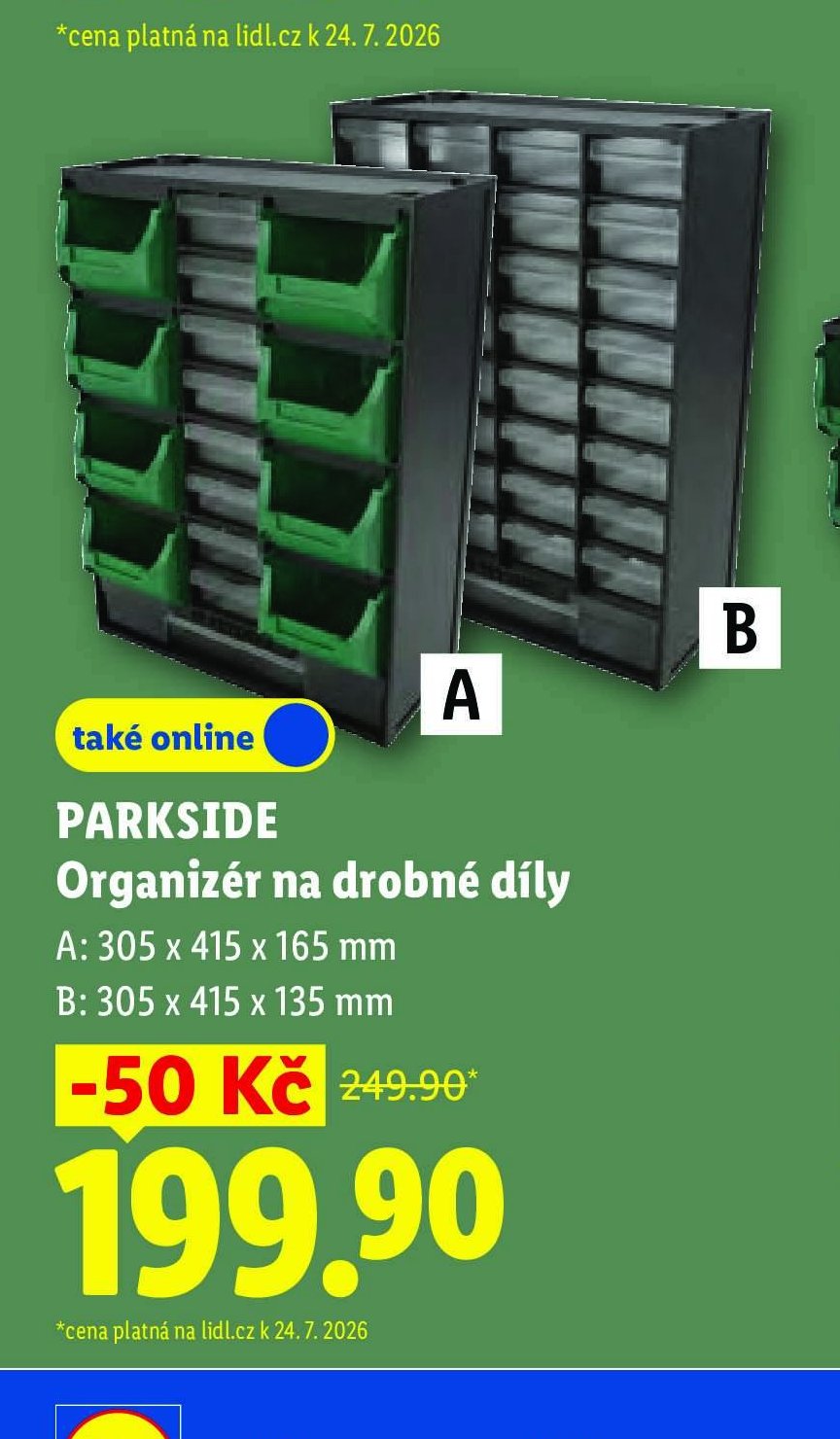PARKSIDE Organizér na drobné díly (A a B)
