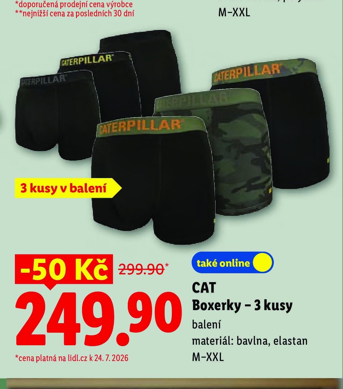 CAT Boxerky – 3 kusy