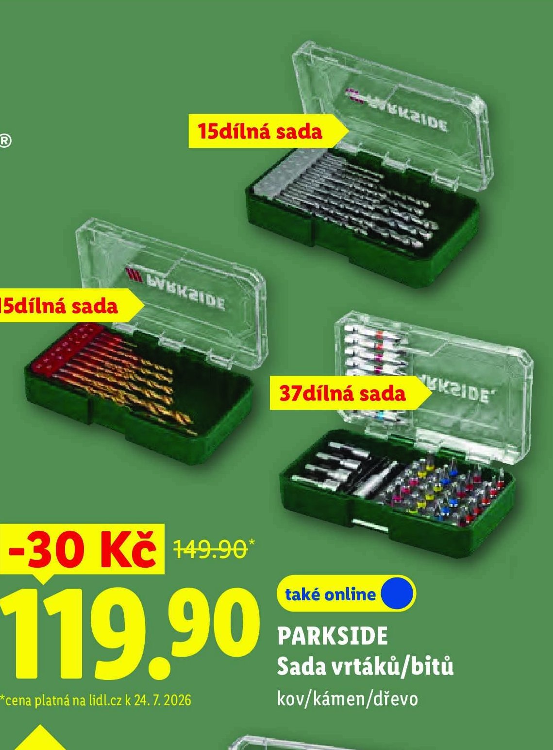 PARKSIDE Sada vrtáků/bitů