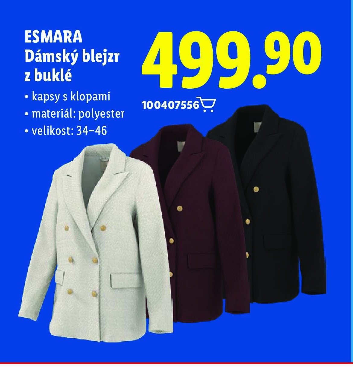 ESMARA Dámský blejzr z buklé