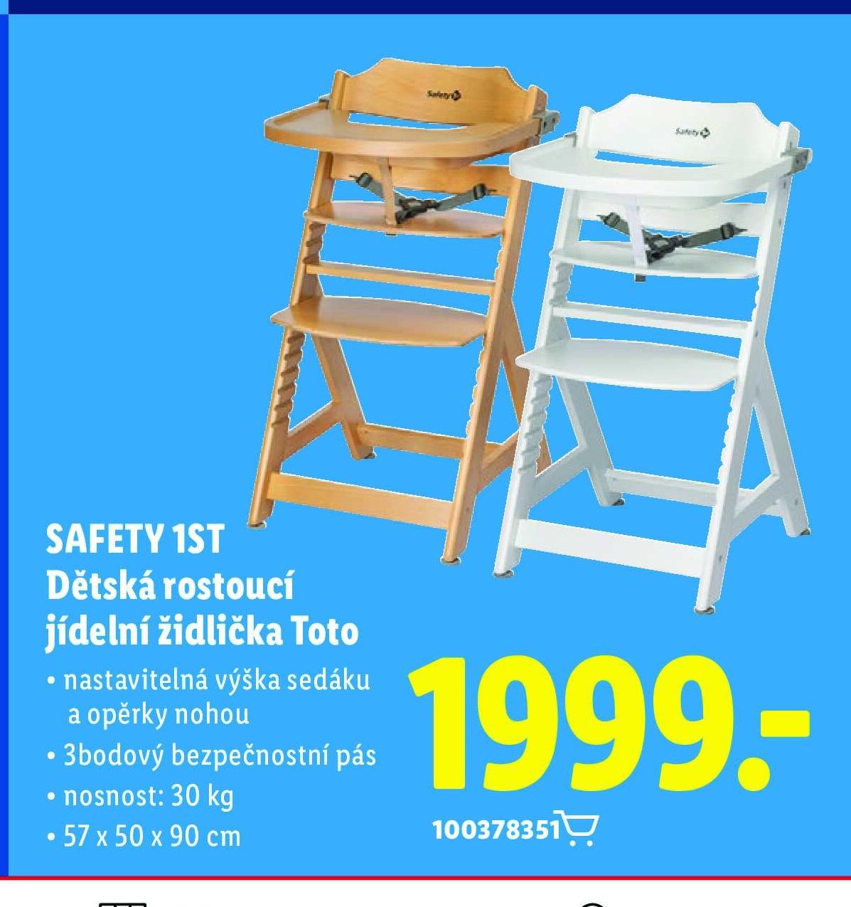 SAFETY 1ST Dětská rostoucí jídelní židlička Toto