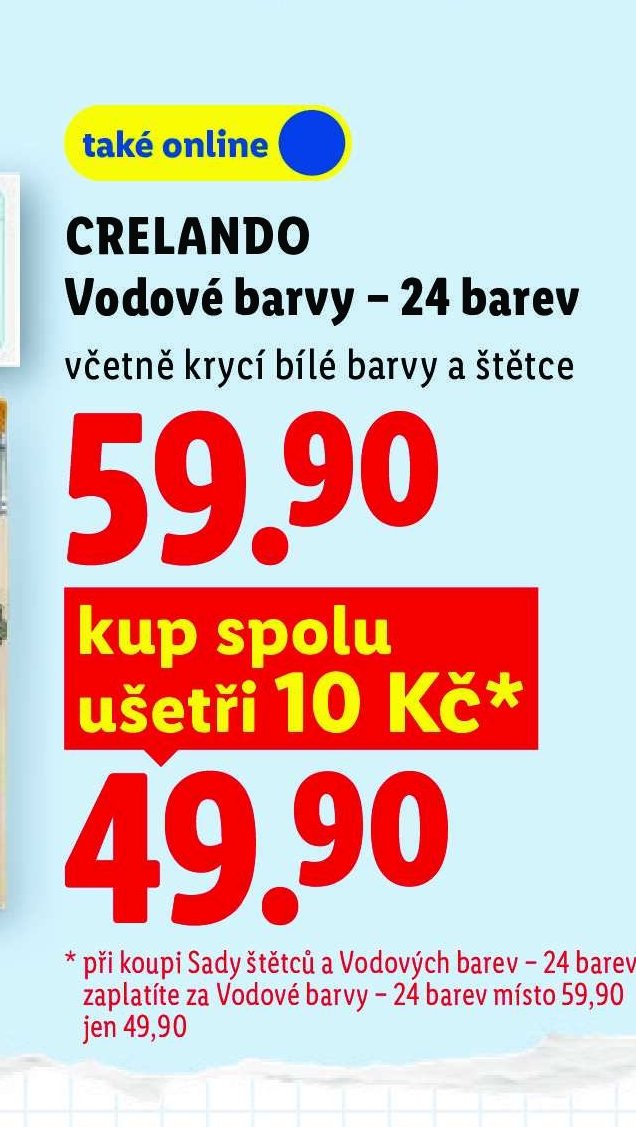 CRELANDO Vodové barvy – 24 barev