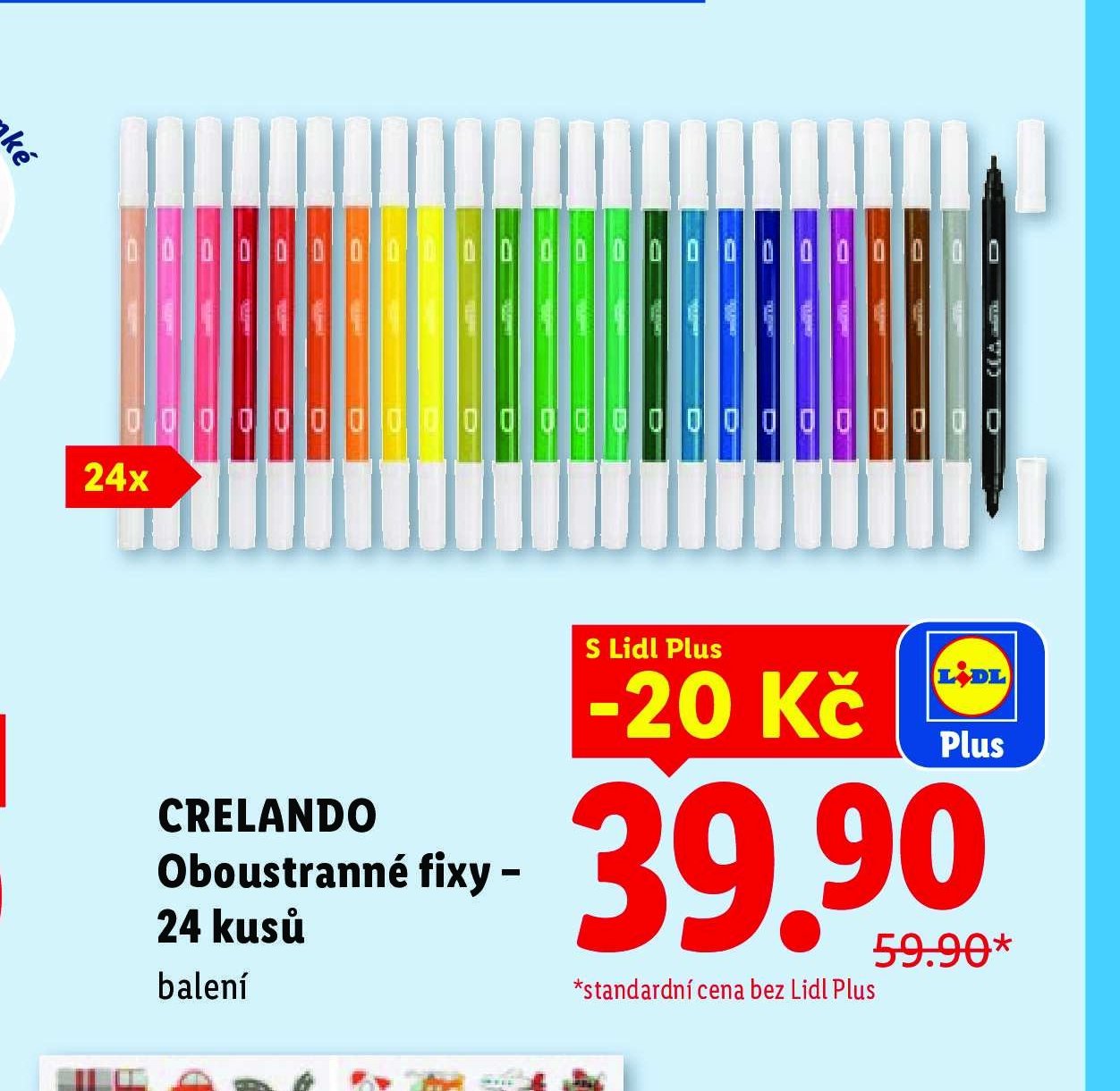 CRELANDO Oboustranné fixy – 24 kusů