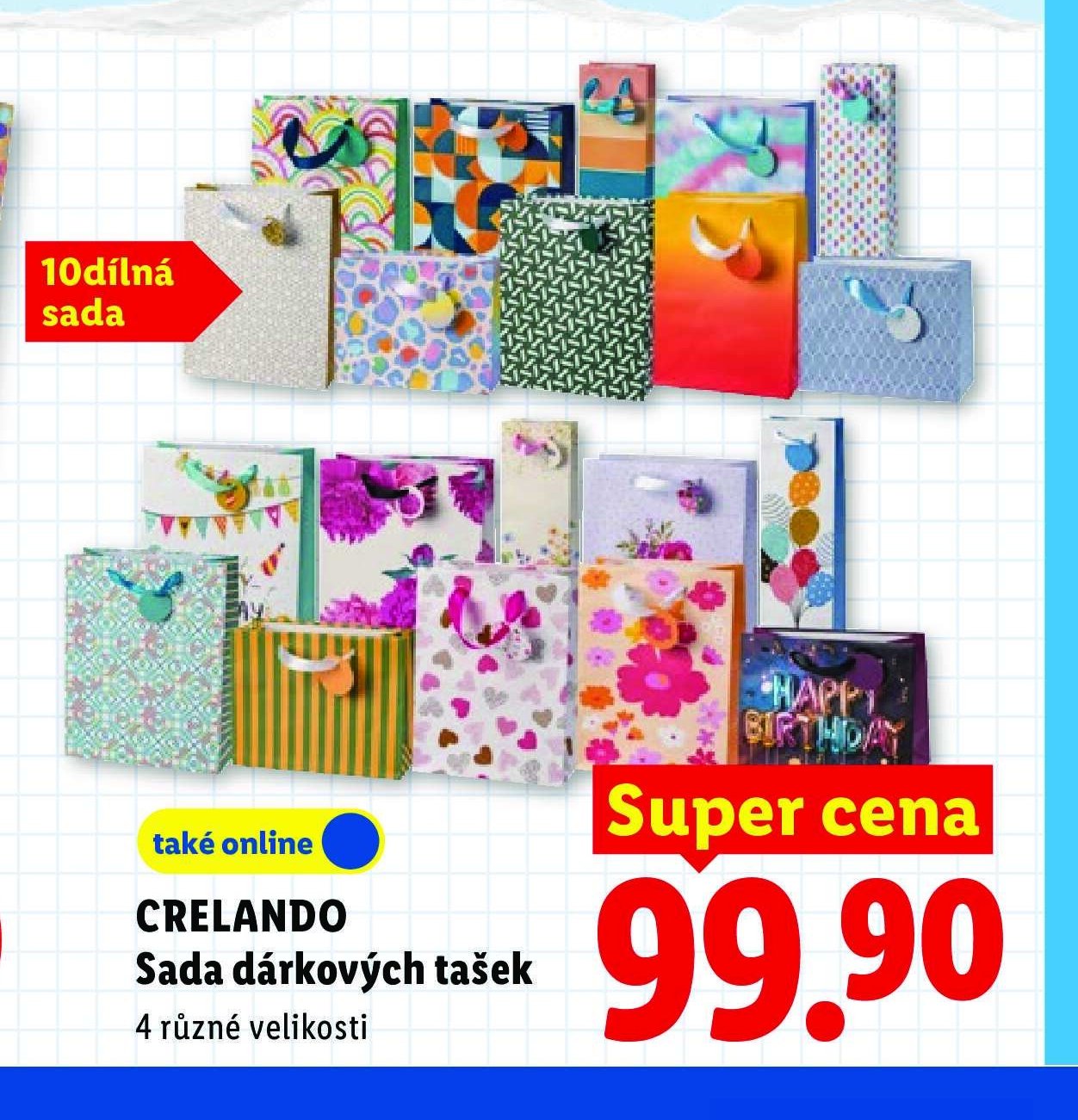 CRELANDO Sada dárkových tašek