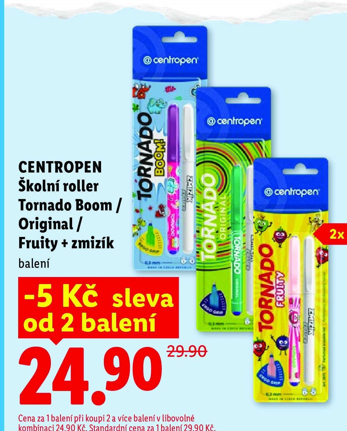 CENTROPEN Školní roller Tornado Boom / Original / Fruity + zmizík