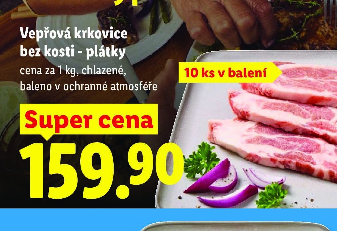 Vepřová krkovice bez kosti - plátky