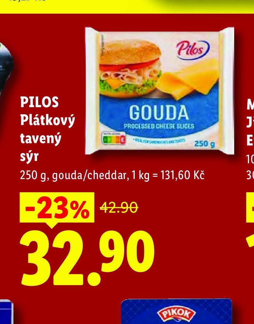 PILOS Plátkový tavený sýr
