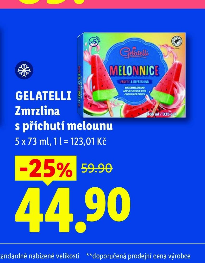 GELATELLI Zmrzlina s příchutí melounu