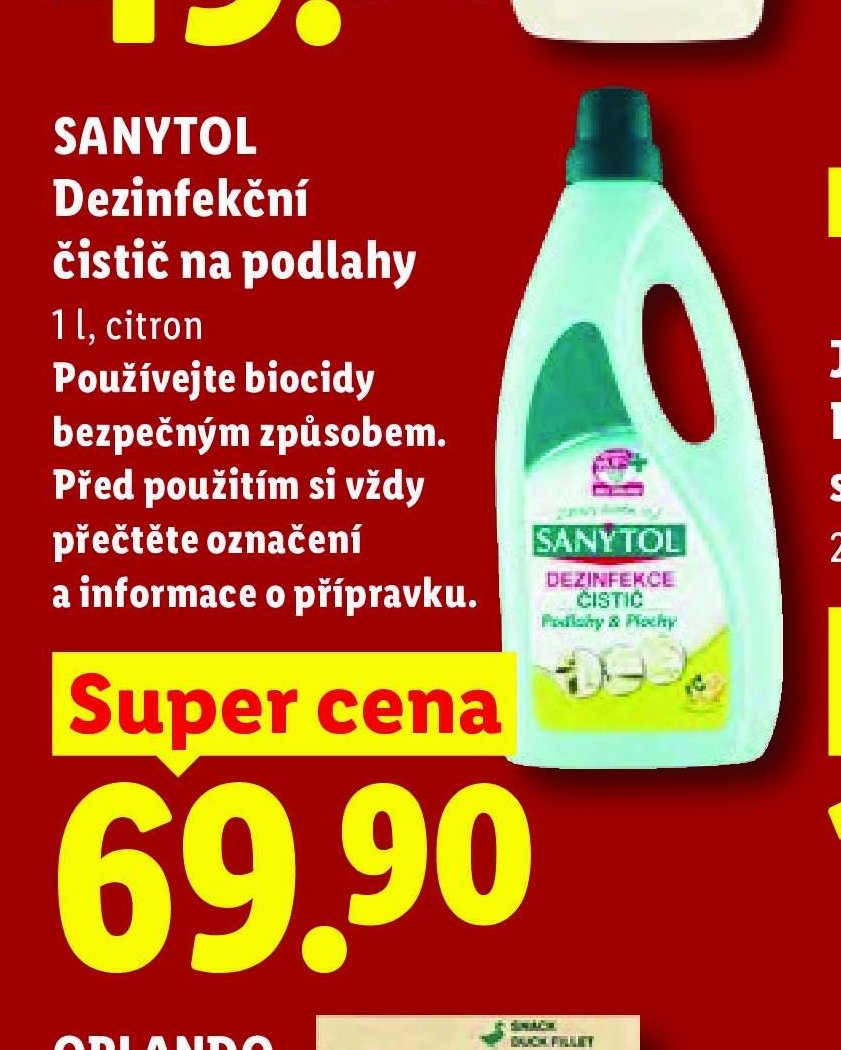 SANYTOL Dezinfekční čistič na podlahy