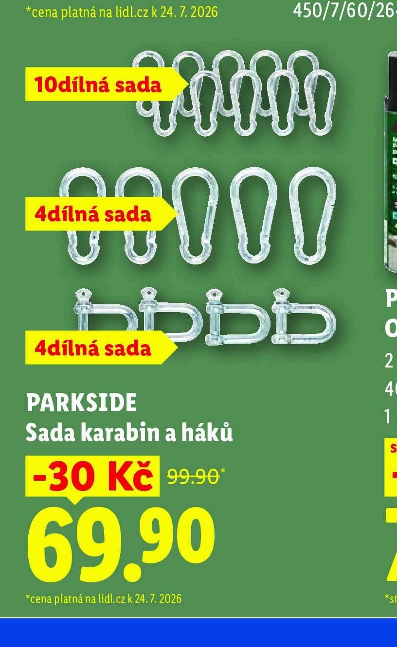 PARKSIDE Sada karabin a háků