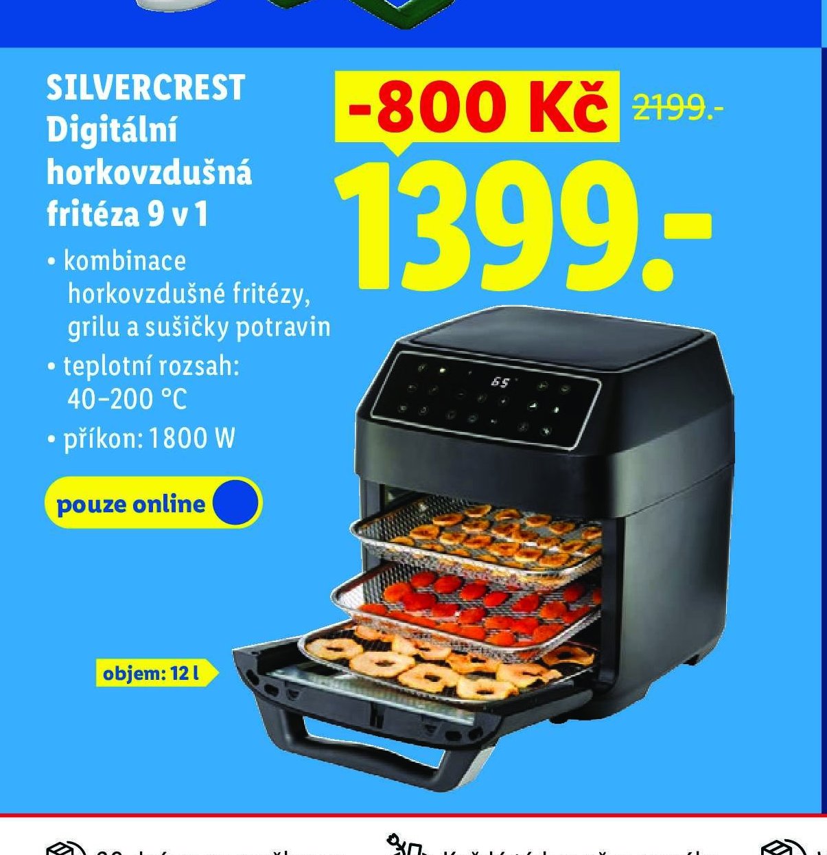 SILVERCREST Digitální horkovzdušná fritéza 9 v 1