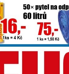 50x pytel na odpad 60 litrů