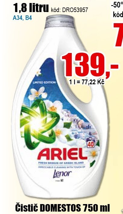 ARIEL gel 18 litrů