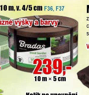 Zahradní obrubník 10 m, v. 4/5 cm