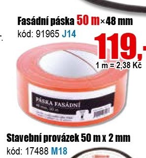 Fasádní páska 50 m x 48 mm
