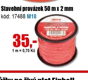 Stavební provázek 50 m x 2 mm