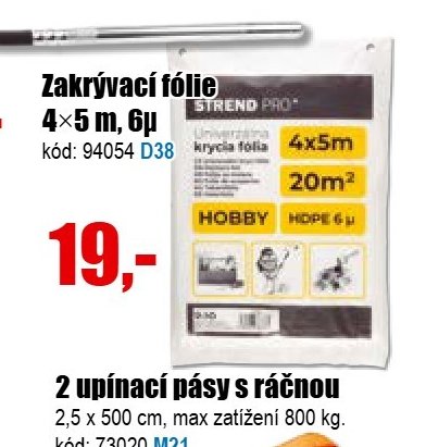 Zakrývací fólie 4x5 m, 6µ