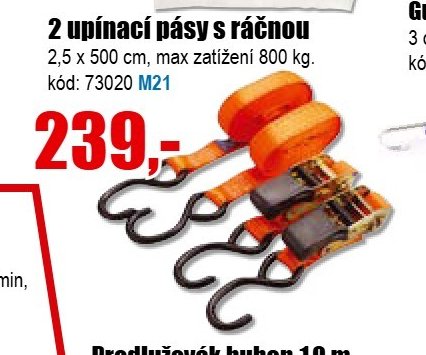 2 upínací pásy s ráčnou