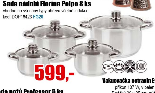 Sada nádobí Florina Polpo 8 ks