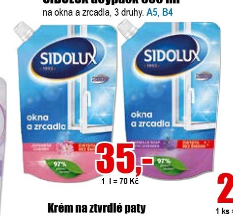 SIDOLUX doypack 500 ml na okna a zrcadla