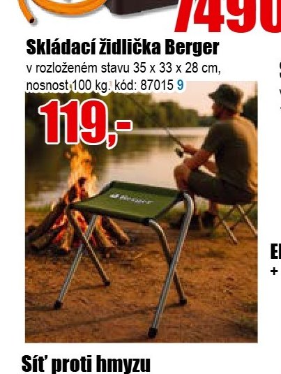 Skládací židlička Berger