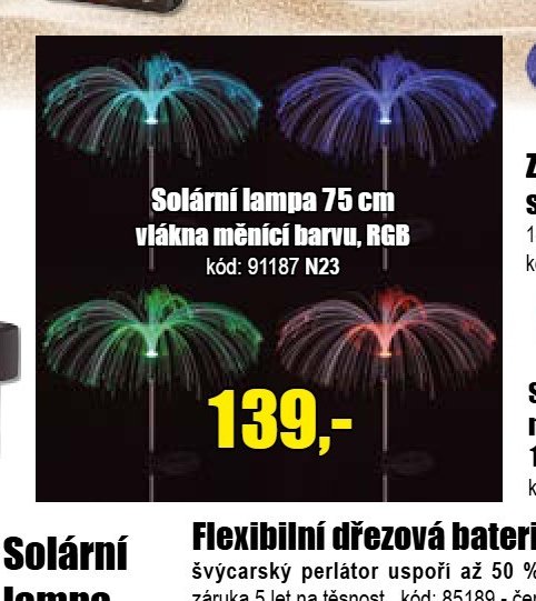 Solární lampa 75 cm