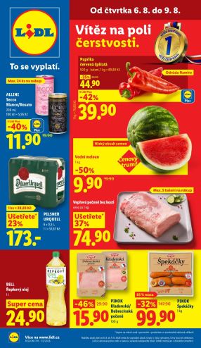 akční leták Lidl 6.8.2026-9.8.2026