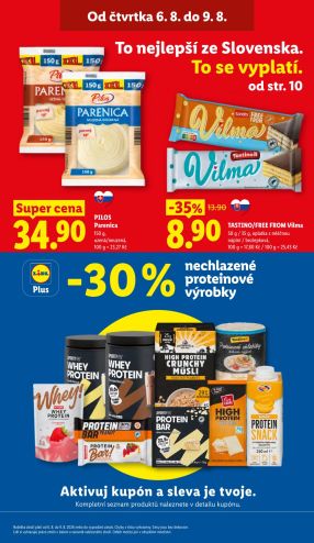 akční leták Lidl 6.8.2026-9.8.2026