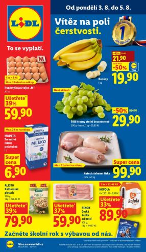 akční leták Lidl 3.8.2026-5.8.2026