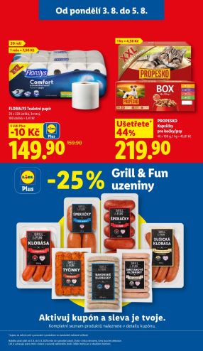 akční leták Lidl 3.8.2026-5.8.2026