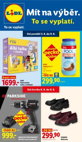 akční leták Lidl 3.8.2026-9.8.2026