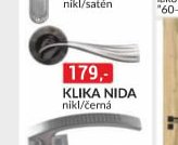 KLIKA NIDA nikl/černá