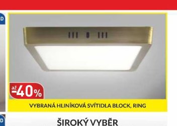 VYBRANÁ HLINÍKOVÁ SVÍTIDLA BLOCK, RING