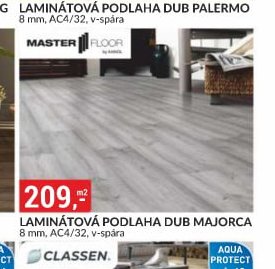 LAMINÁTOVÁ PODLAHA DUB MAJORCA