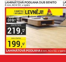 LAMINÁTOVÁ PODLAHA 8 mm, AC4/32